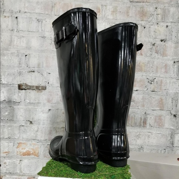 NIB Hunter Classic Tall Gloss Black Boots - Picture 3 of 4